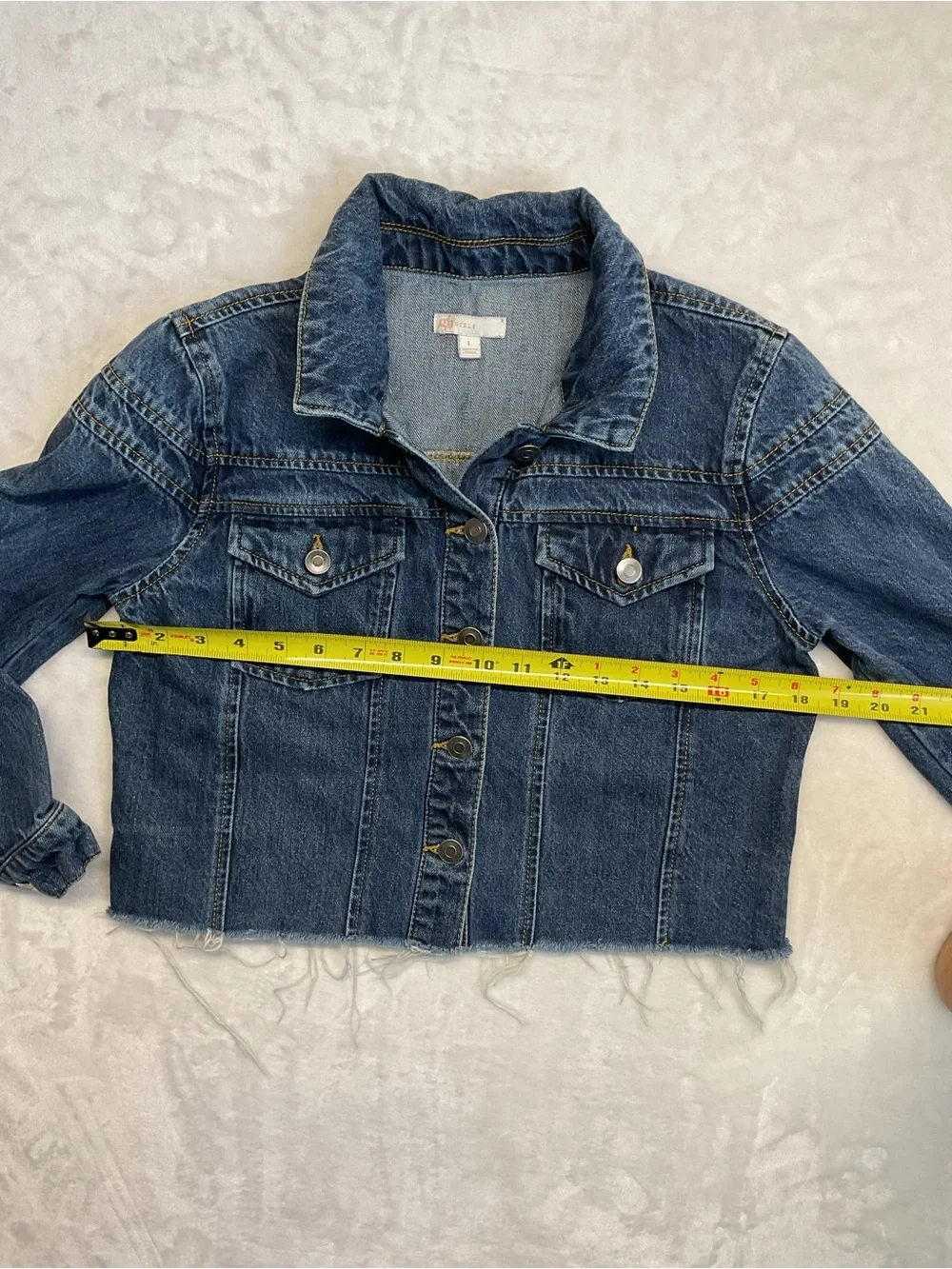 GB girls Blue Denim Button-Front Jean Jacket